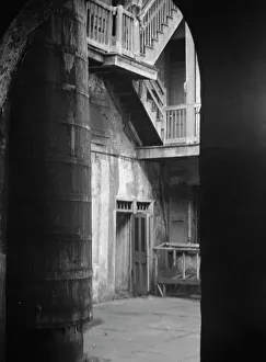 Cistern Prints: Cistern and outer stairs of an old-time courtyard