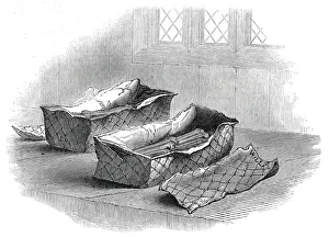Eleventh Century Prints: The cists in Southover Church, 1845. Creator: Richard Henry Nibbs