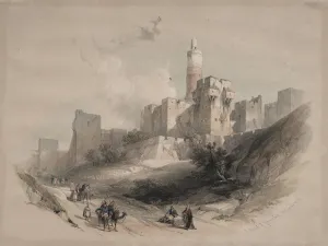 Citadel of Jerusalem, without the Walls, Tower of David, 1839. Creator: David Roberts (British
