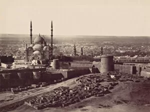 Muhammad Ali Gallery: The Citadel and the Mosque of Mohammed Ali, Cairo, 1870s. Creator: Unknown