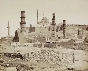 Citadel Prints: The Citadel and Mosque of Mohammed Ali as Seen from the Tombs of the Mameluks