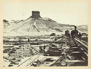 Andrew J Russell Prints: Citadel Rock, Green River Valley, 1868 / 69. Creator: Andrew Joseph Russell