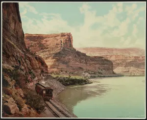 Photochrom Prints: Citadel Walls, Canyon of the Grand, Utah, c1900. Creator: William H. Jackson