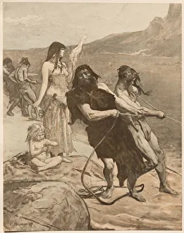 Cite Lacustre, 1897. Creator: Fernand Cormon (French, 1845-1924); Imprimerie Champenois