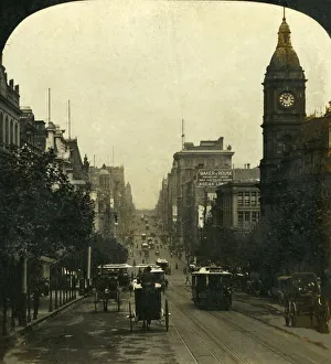 Cities of the Sunny South, Melbourne, Victoria, Australia, 1909. Creator: George Rose Cities of the Sunny South, Melbourne, Victoria, Australia, 1909. Creator: George Rose