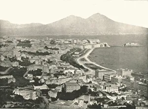 Vesuvius Prints: The City, Bay and Vesuvius, Naples, Italy, 1895. Creator: Unknown