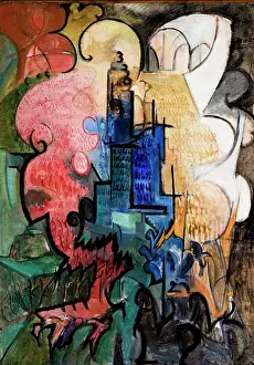 Leon Prints: The City, c1919. Creator: Leon Chwistek