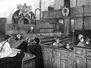 Parson Prints: A City church congregation, 1872. Creator: Joseph Swain