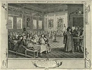 City Feast, 1747, (1925). Creator: William Hogarth