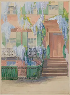 Railings Gallery: City Garden, c. 1936. Creator: Gilbert Sackerman