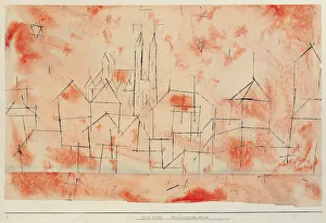 City with gothic cathedral (Stadt mit gotischem Muenster), 1925