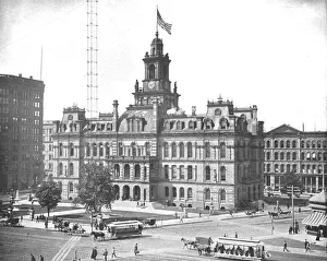 Detroit Prints: City Hall, Detroit, Michigan, USA, c1900. Creator: Unknown