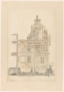 Bartholomeus Johannes Van Hove Prints: City Hall, The Hague, 1855. Creator: Bartholomeus Johannes van Hove