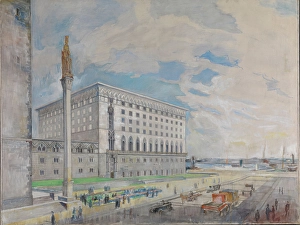 City Hall in Oslo, probably 1925. Creator: Unknown