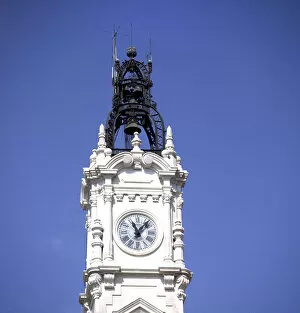Images Dated 4th April 2014: City Hall of Valencia, clock detail