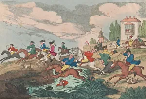 Rowlandson Prints: The City Hunt, ca. 1810. ca. 1810. Creator: Thomas Rowlandson