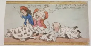 Ridiculous Prints: A City Hunt, or Preparations for Lord-Mayors Day!!!, c1790