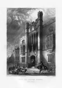 J Woods Prints: City of London School, London, 19th century. Artist: J Woods