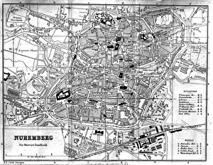 Mapmaking Prints: City Map - Nuremberg, 1900. Creator: Unknown