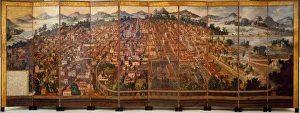 Mexico City Prints: The City of Mexico, ca 1690. Creator: Correa, Diego (active second Half of 17th cen. )