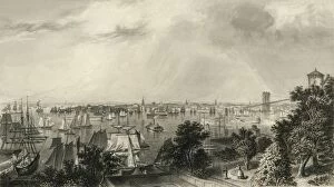 Warren Collection: City of New York, from Brooklyn Heights, 1874. Creator: George R. Hall