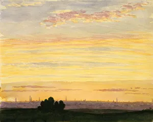 City and Sunset. Creator: Henry Farrer