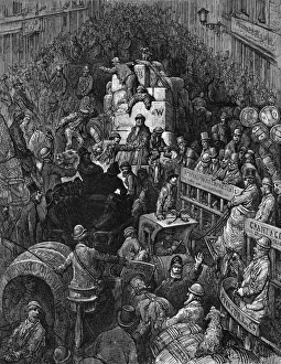 Congested Prints: A City Thoroughfare, London, 1872