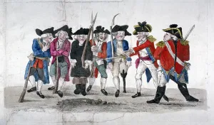 John Nixon Prints: City traind bands, 1789. Artist: John Nixon