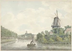 Waterscape Prints: City walls of Middelburg with the Koepoort