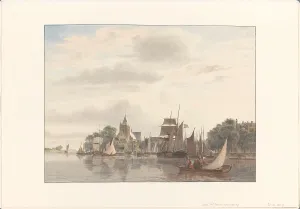 Klinkhamer Hendrik Abraham Prints: City on the water, 1845. Creator: Hendrik Abraham Klinkhamer