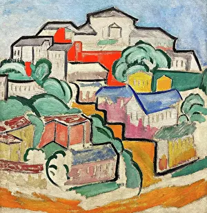 Heritage Images Print: Cityscape, c1912 by Olga Rozanova. Art