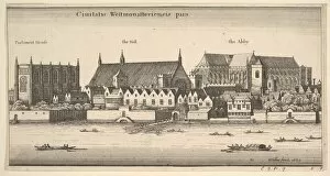 Westminster Abbey Collection: Ciuitatis Westmonasteriensis pars (Westminster from the River), 1647