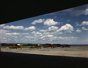 Civil Air Patrol Base Gallery: Civil Air Patrol Base, Bar Harbor, Maine, 1943. Creator: John Collier