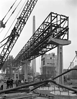 Under Construction Gallery: Civil engineers on the site of Coleshill Gas Works, Warwickshire, 1962