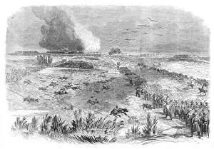 Vulture Prints: The Civil War in America: Federals advancing on the abandoned Confederate positions