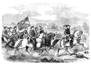 Mcclellan George Prints: The Civil War in America: General Stuart (Confederate) with his cavalry