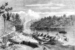 River Mississippi Prints: The Civil War in America - main battery at Fort Pillow... 1862. Creator: Unknown