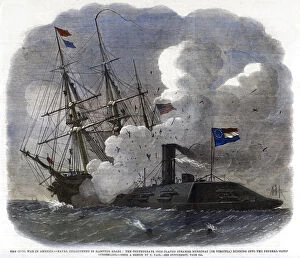 The Civil War in America - Naval Engagement in Hampton Roads... 1862