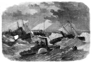 Tugboat Prints: The Civil War in America: the Picket leading the ships of the Burnside Expedition over
