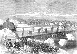 The Civil War in France: Communists routed at the bridge of the Asnieres, 1871. Creator: C. R