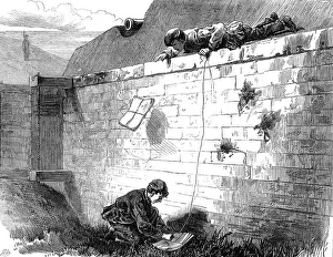 Courage Prints: The Civil War in Paris: newsboys on the ramparts, 1871. Creator: Unknown
