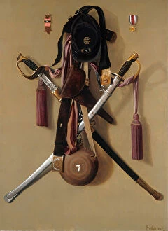 Trompe Loeil Collection: Civil War Regalia of Major Levi Gheen McCauley, 1887. Creator: George Cope