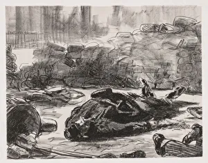 Civil War (Scene of the Commune of Paris), 1871. Creator: Edouard Manet (French, 1832-1883)