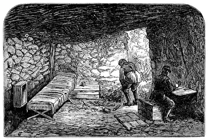 The Civil War in Spain: casemate in the battery of San Lorenzo, 1874. Creator: Unknown