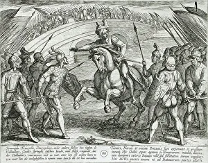 Batavian Prints: Civilis Separates Germans and Dutch Troops, Publshed 1612. Creator: Antonio Tempesta