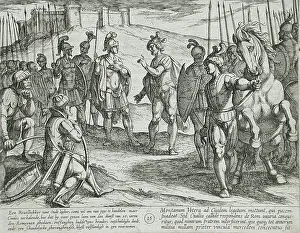 Batavian Prints: Civilis Treating with a Roman Commander, Publshed 1612. Creator: Antonio Tempesta