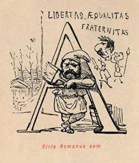 Graffiti Prints: Civis Romanus sum, 1852. Artist: John Leech
