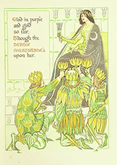 Personification Prints: Clad in purple and gold so fair, Though the Deadly Nightshade's upon her, 1899