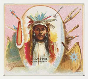 Clam Prints: Clam Fish, Warm Springs, from the American Indian Chiefs series (N36) for Allen &amp