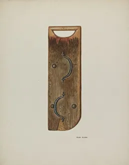 Board Prints: Clapper, c. 1940. Creator: Hilda Olson